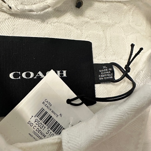 Women’s NWT Coach Reserve signature relaxed xl lightweight Jean Jacket - Picture 4 of 16